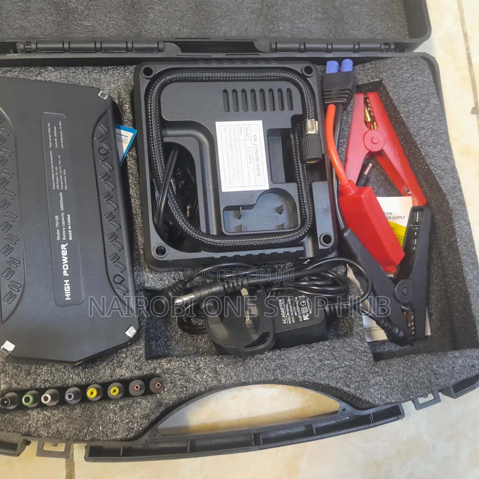 Portable Car Jumpstarter Kit With Air Compressor