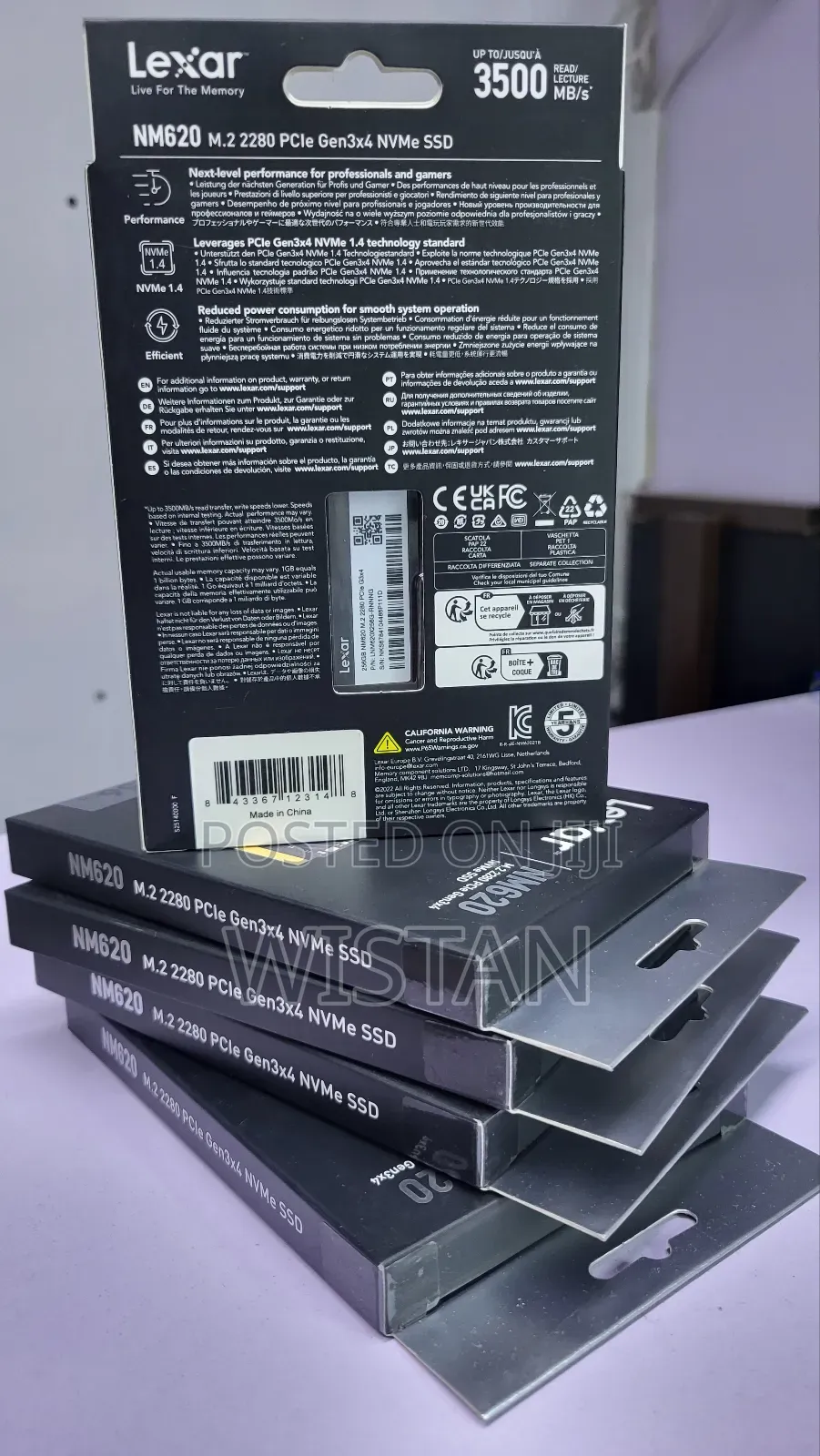 Lexar Nm620 Nvme SSD 256gb