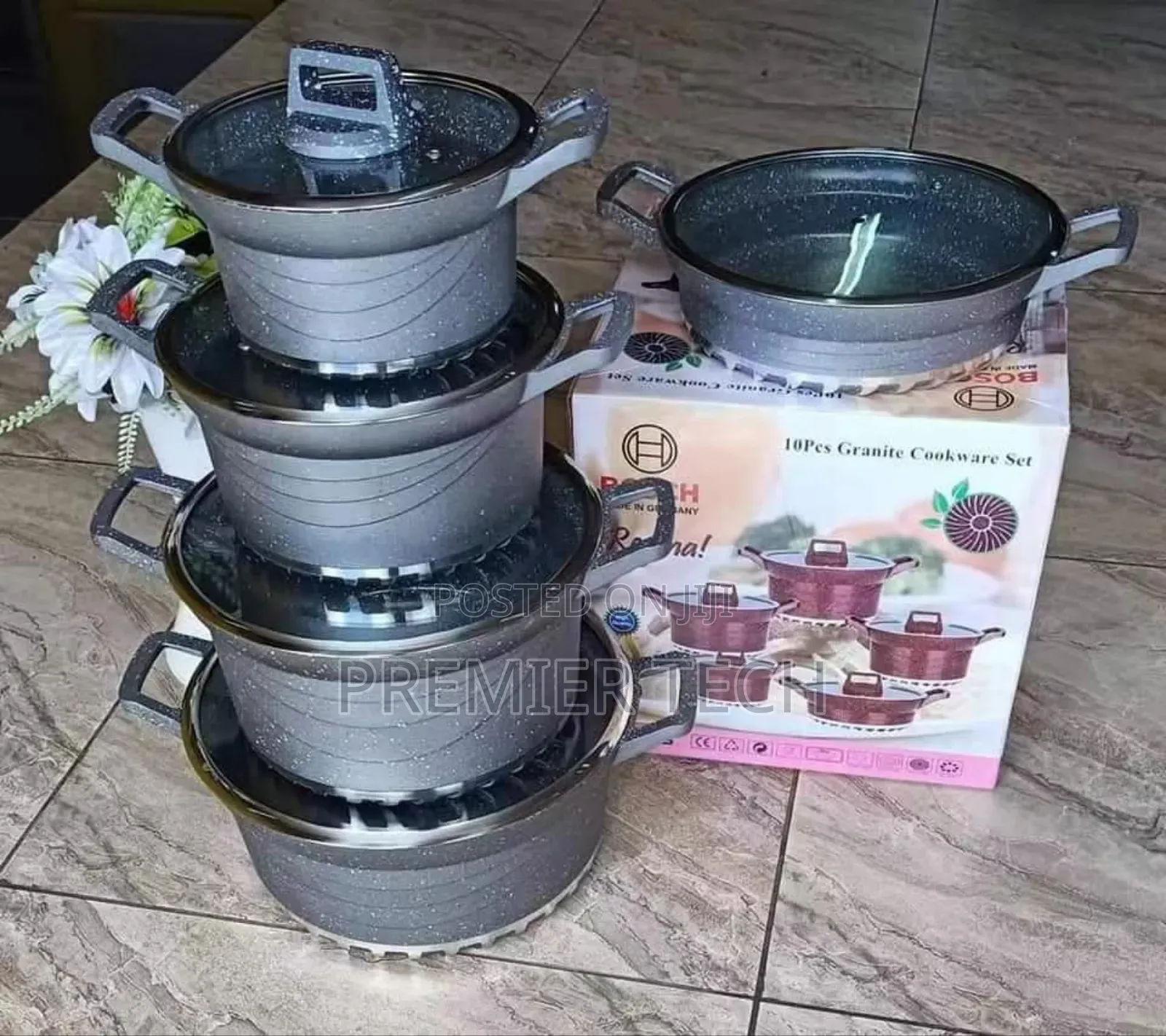 10 PCS Bosch Granite Cookware