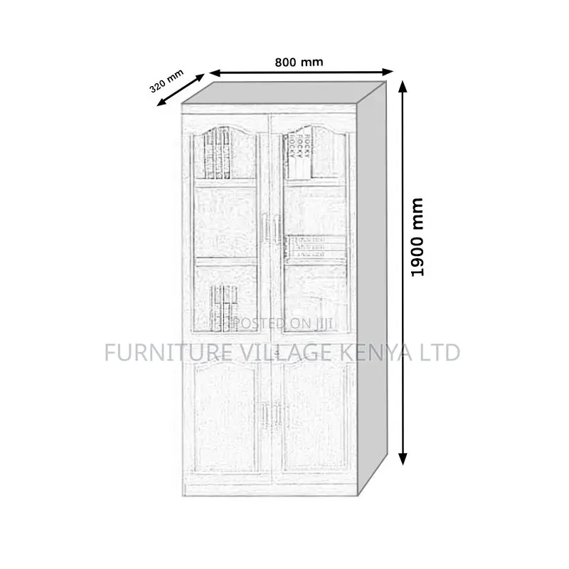 2-door Wooden Filing Cabinet