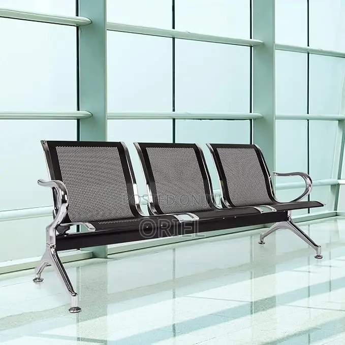 Office Waiting Reception Bench : 3-Link Metallic Any Office Bench