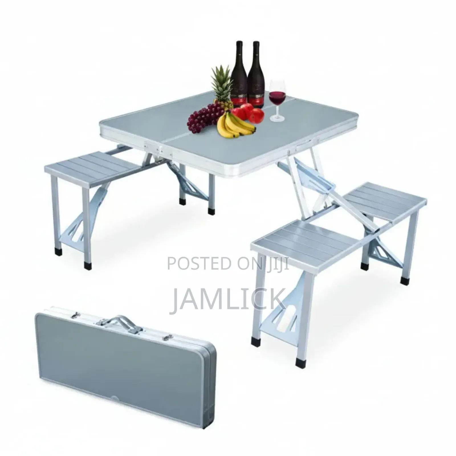 Aluminium Foldable Camping Table With Chairs - Gn