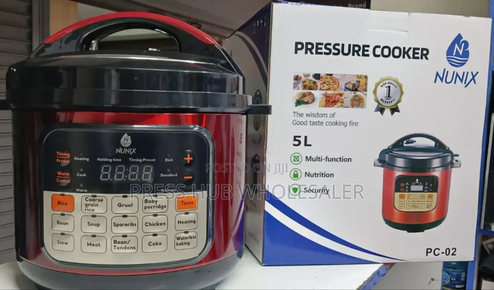 Nunix 5l Multi-Functional Electric Pressure Cooker,