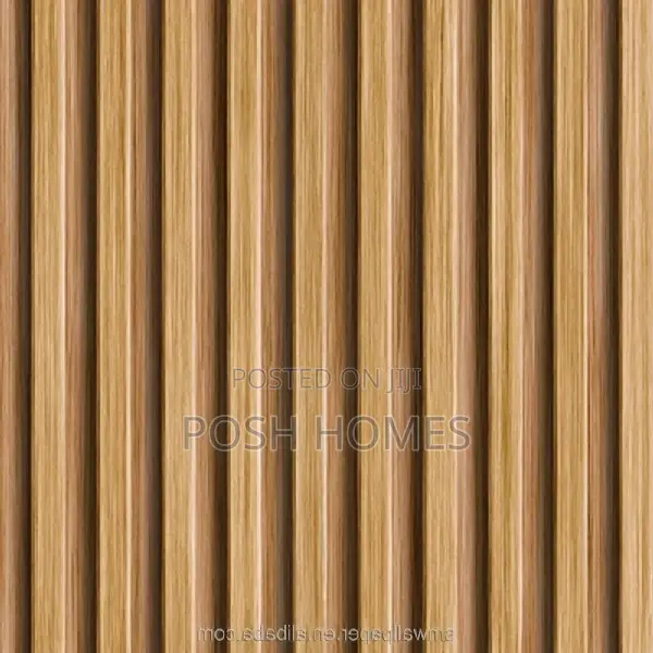 Decorative Fluted Light Brown Wallpapers