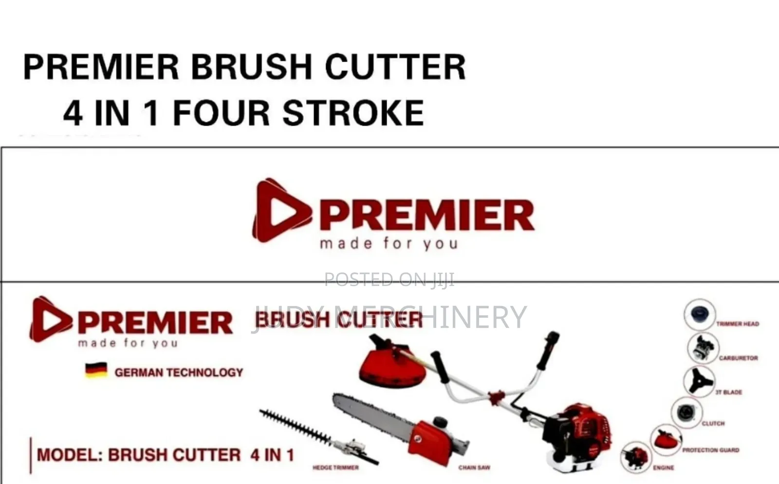Premier Brush Cutter 4 in 1 Four Stroke