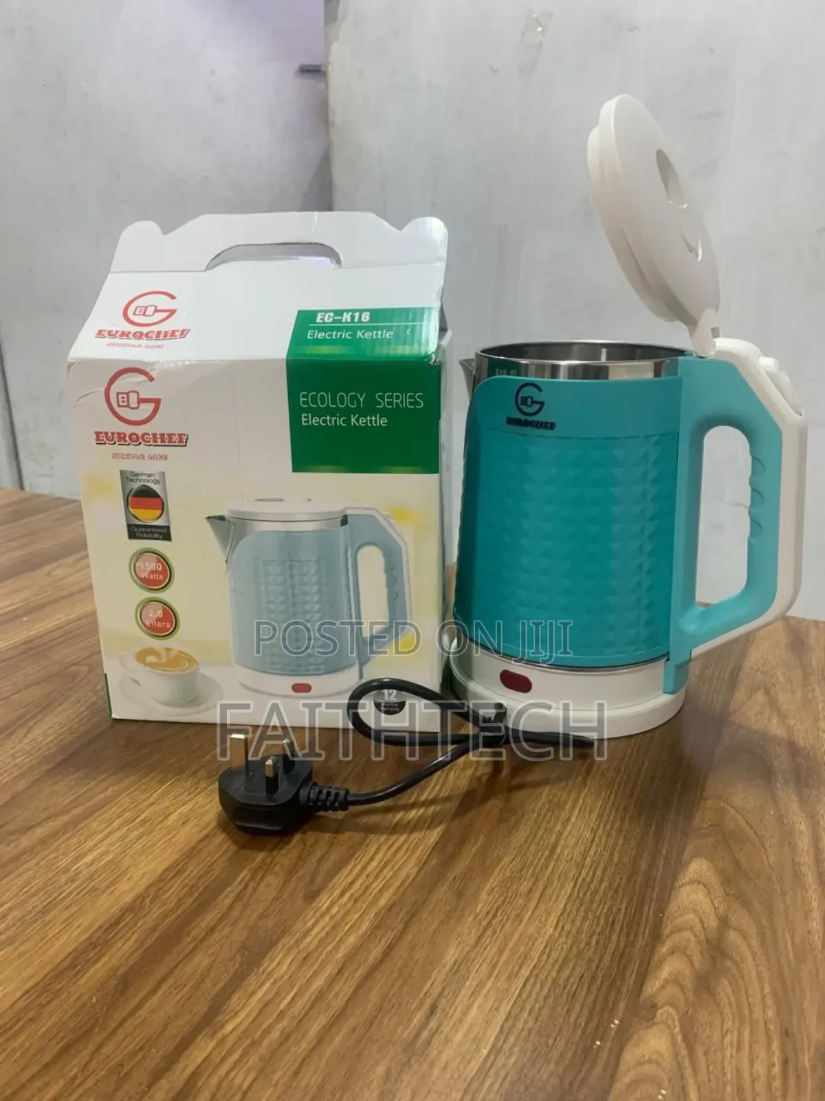 Eurochef Ec- Plastic Cordless Electric Kettle With 2.3 L