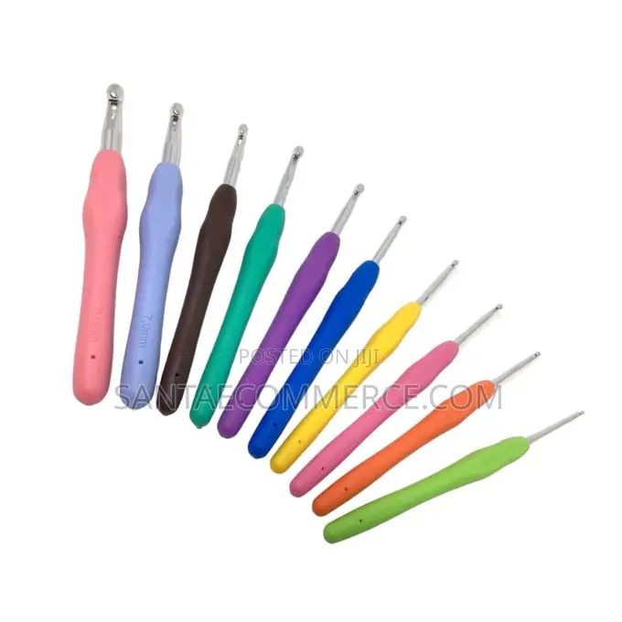 Knitting Crochet Hook With Rubber Grip