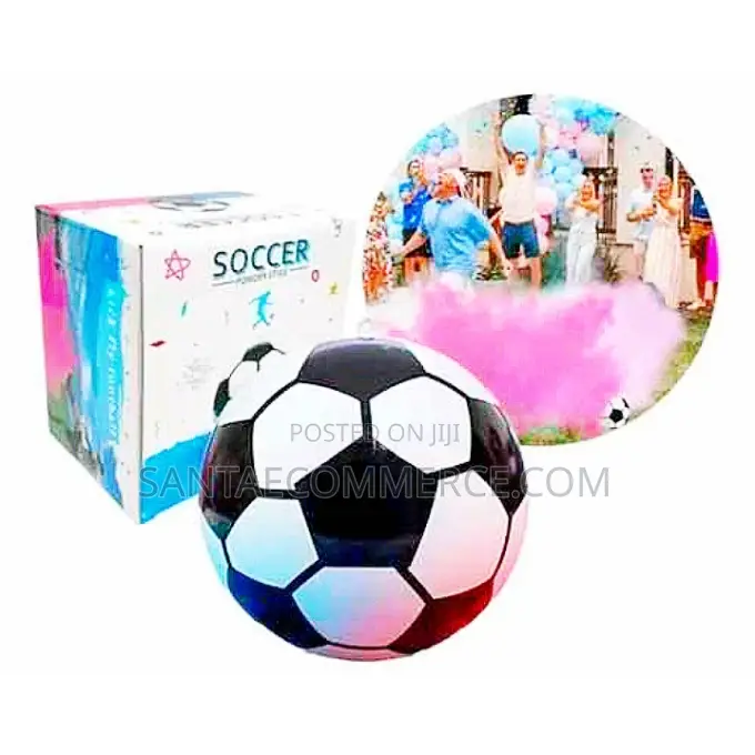 Gender Reveal Soccer Ball With Powder Exploding