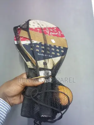 Sand and Beach Tennis Kit 2 Wooden Rackets and Rubber Ball With Bag