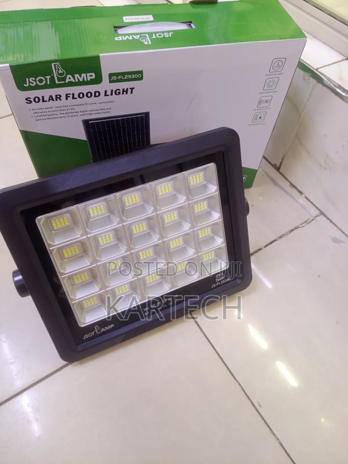 Jsot Lamp 400w Js-Fl29400 Solar Floodlight With Solar Panel