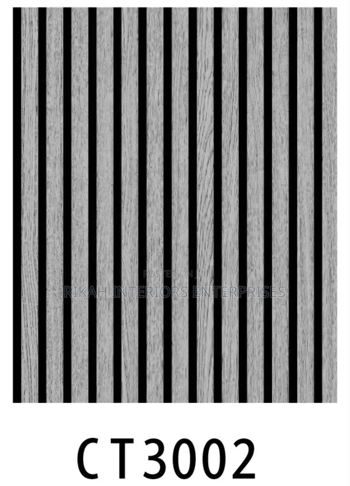 Light Grey Flutted With Black Lines