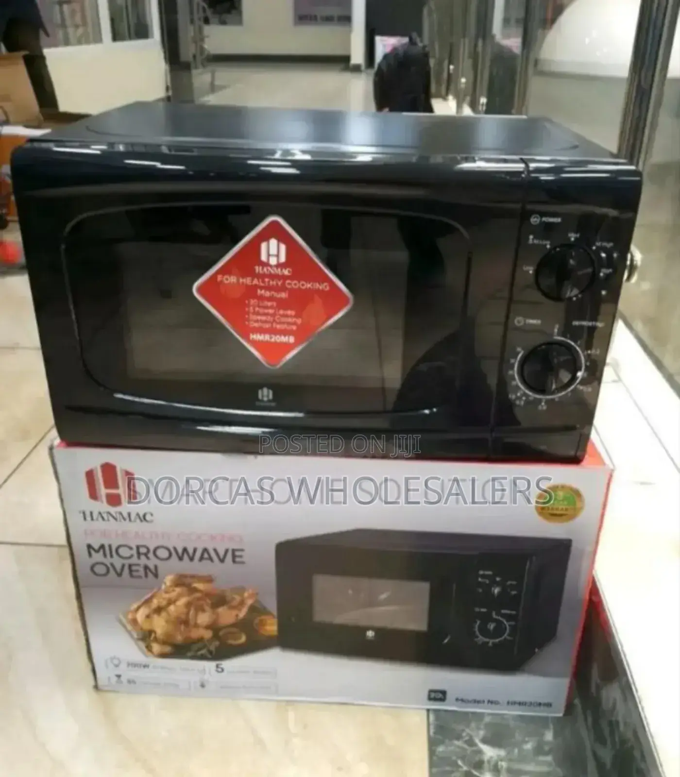 Colour Black Hanmac 20l Manual Microwave
