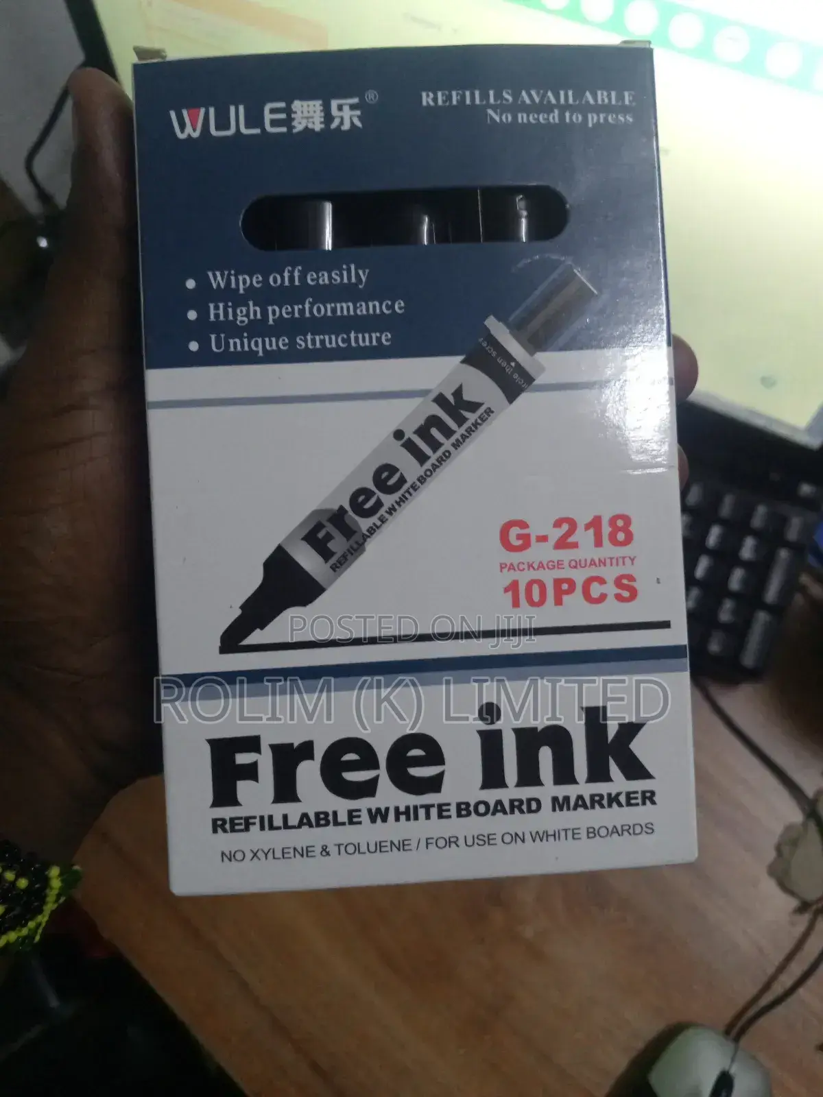 Whiteboard Markers -Free Ink Refillable and Erasable PKT
