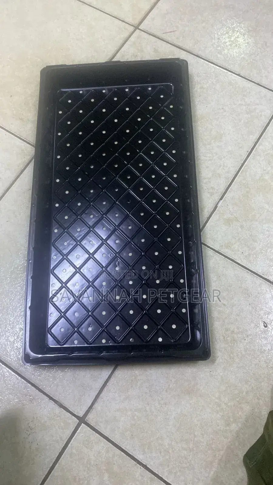 Black Plastic Hydroponic Fodder Tray (Perforated)