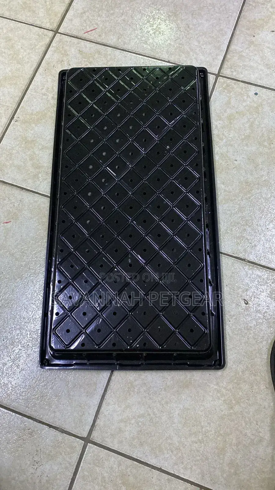 Black Plastic Hydroponic Fodder Tray (Perforated)