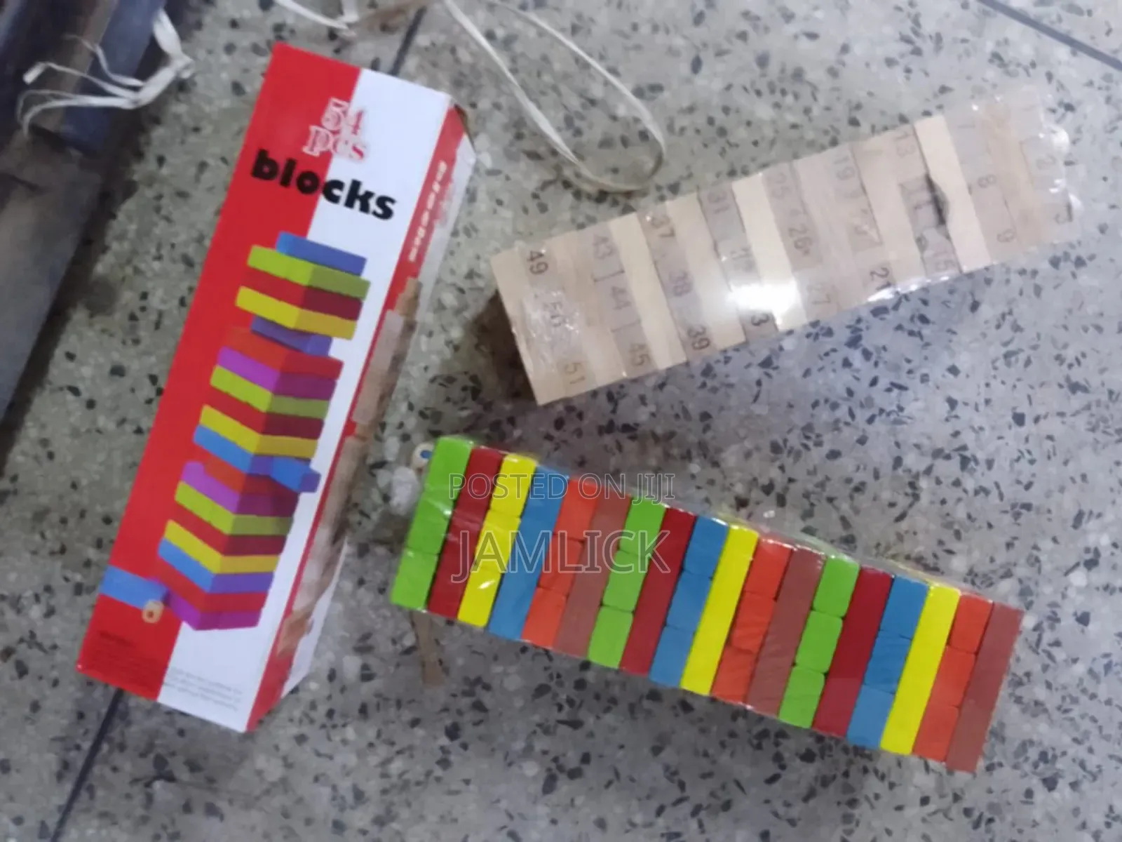 Assorted 54pcs Jenga Blocks –Km