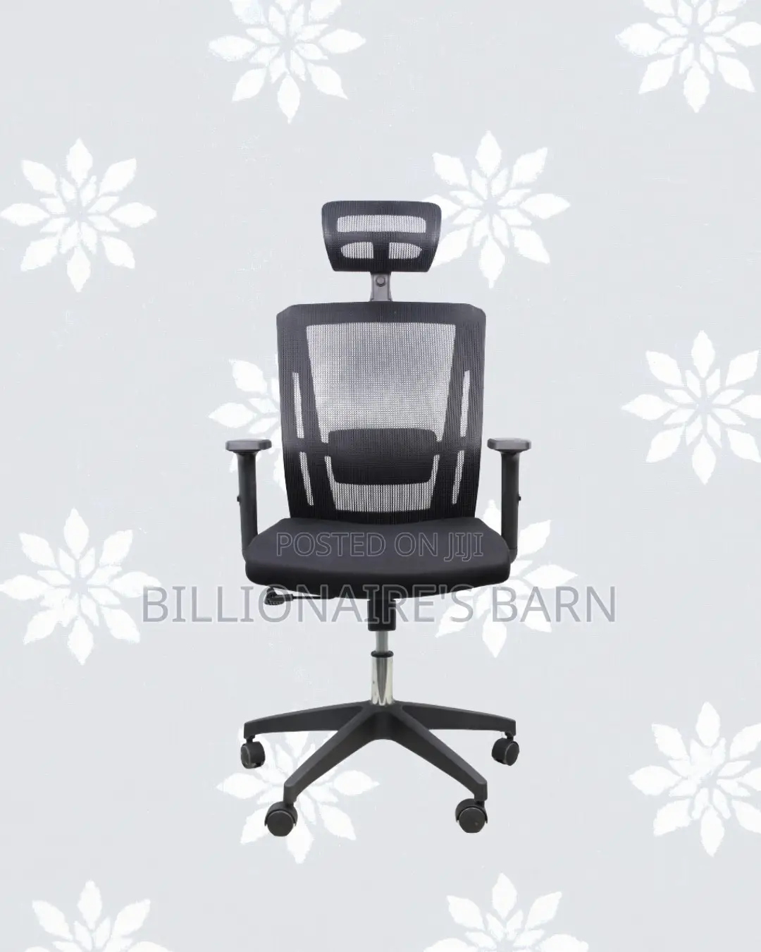 Black Ergonomic Mesh Office Chair • Support That Lasts, Nylon Base