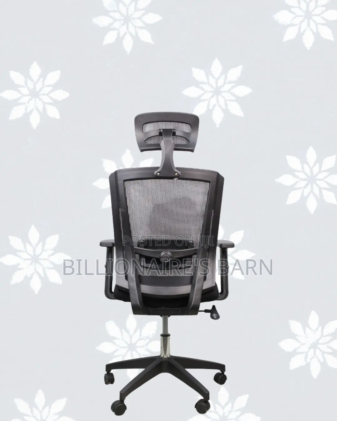Black Ergonomic Mesh Office Chair • Support That Lasts, Nylon Base