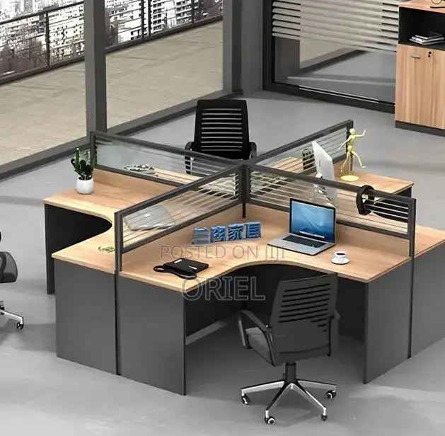 Office Workstations; Open-Plan 4-Person Collaborative Desk