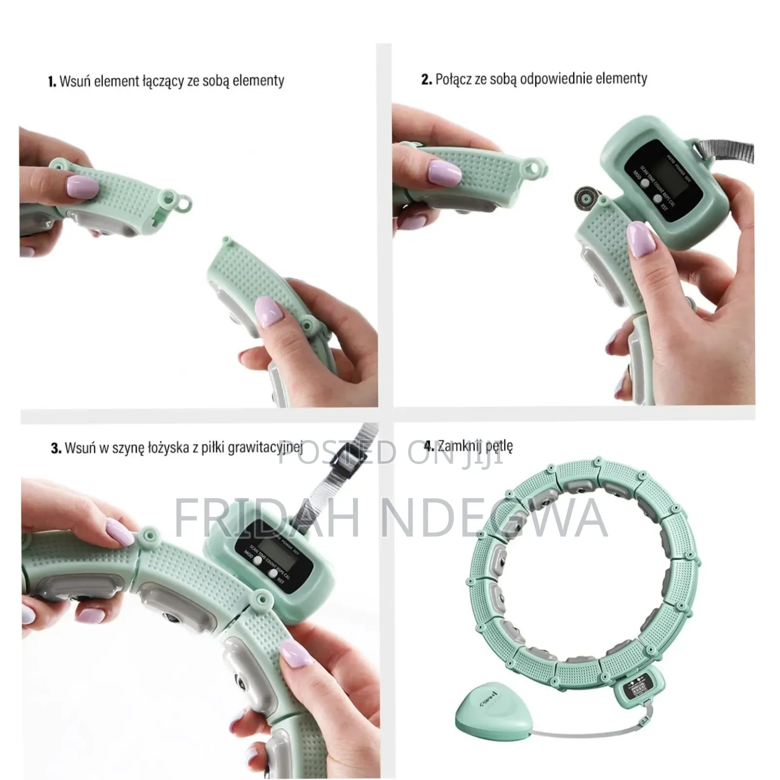 Adjustable Weighted Hula Hoop With a Timer