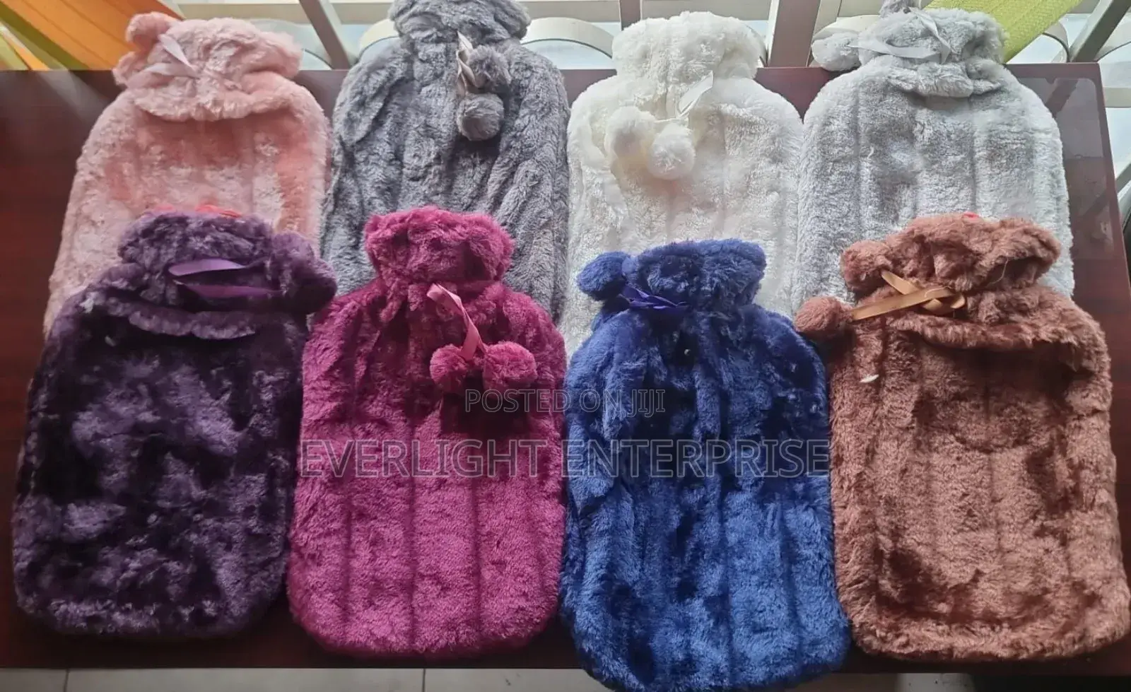Fluffy Fabric Covered 2 Litre Hot Water Bottle Bag