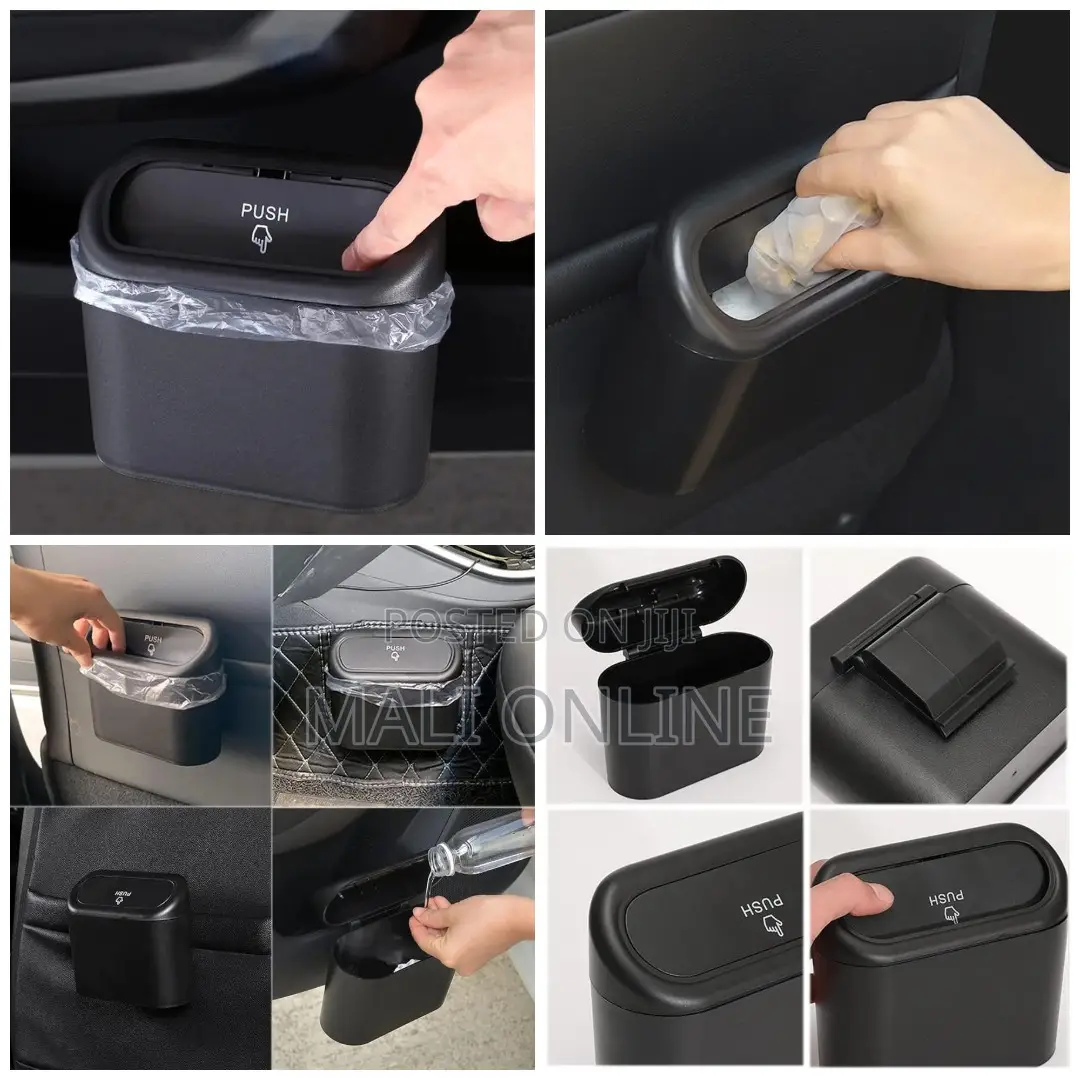 Car Trash Can With Lid Multifunctional Folding Car Dustbin