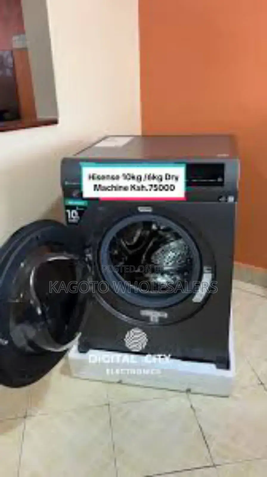 Colour Grey Hisense 10kgs Wash And Dry