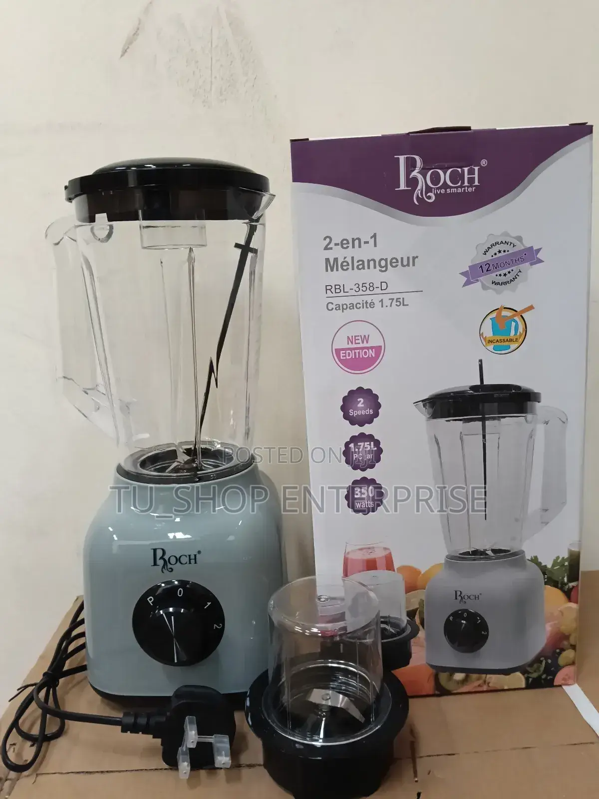 Roch 2-in-1 Blender Grinder – Powerful and Versatile