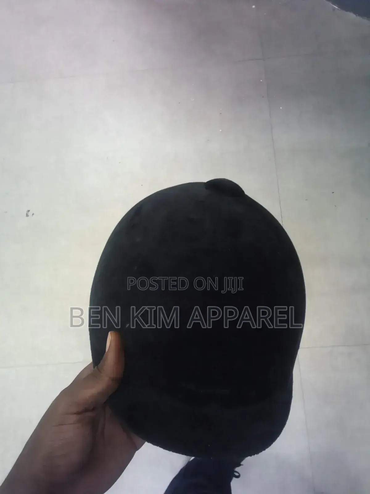 52cms to 59cms Black Velvet Horse Riding Helmet Adjustable Fit