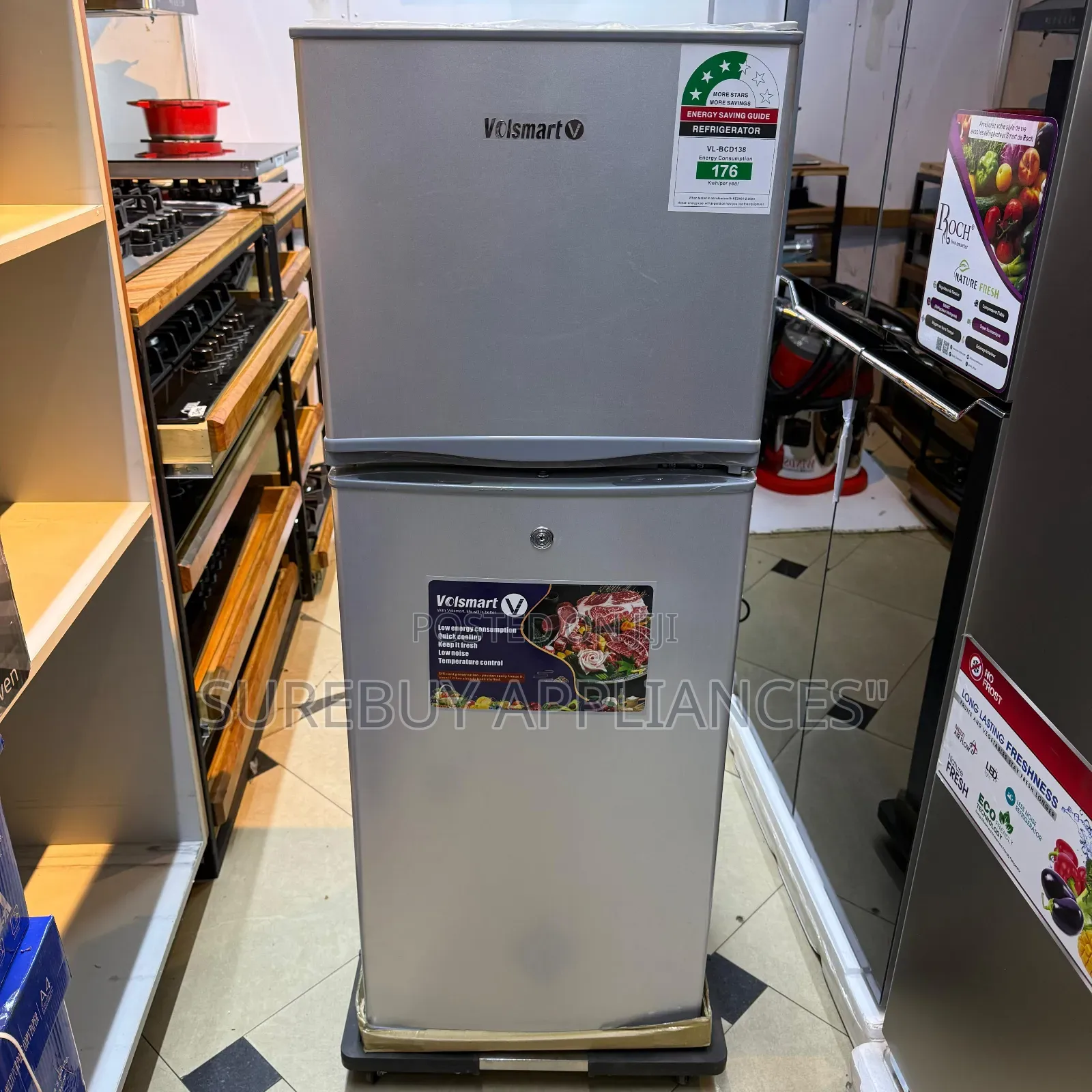 Volsmart 138l Compact Refrigerator – Freezer + Fridge Combo