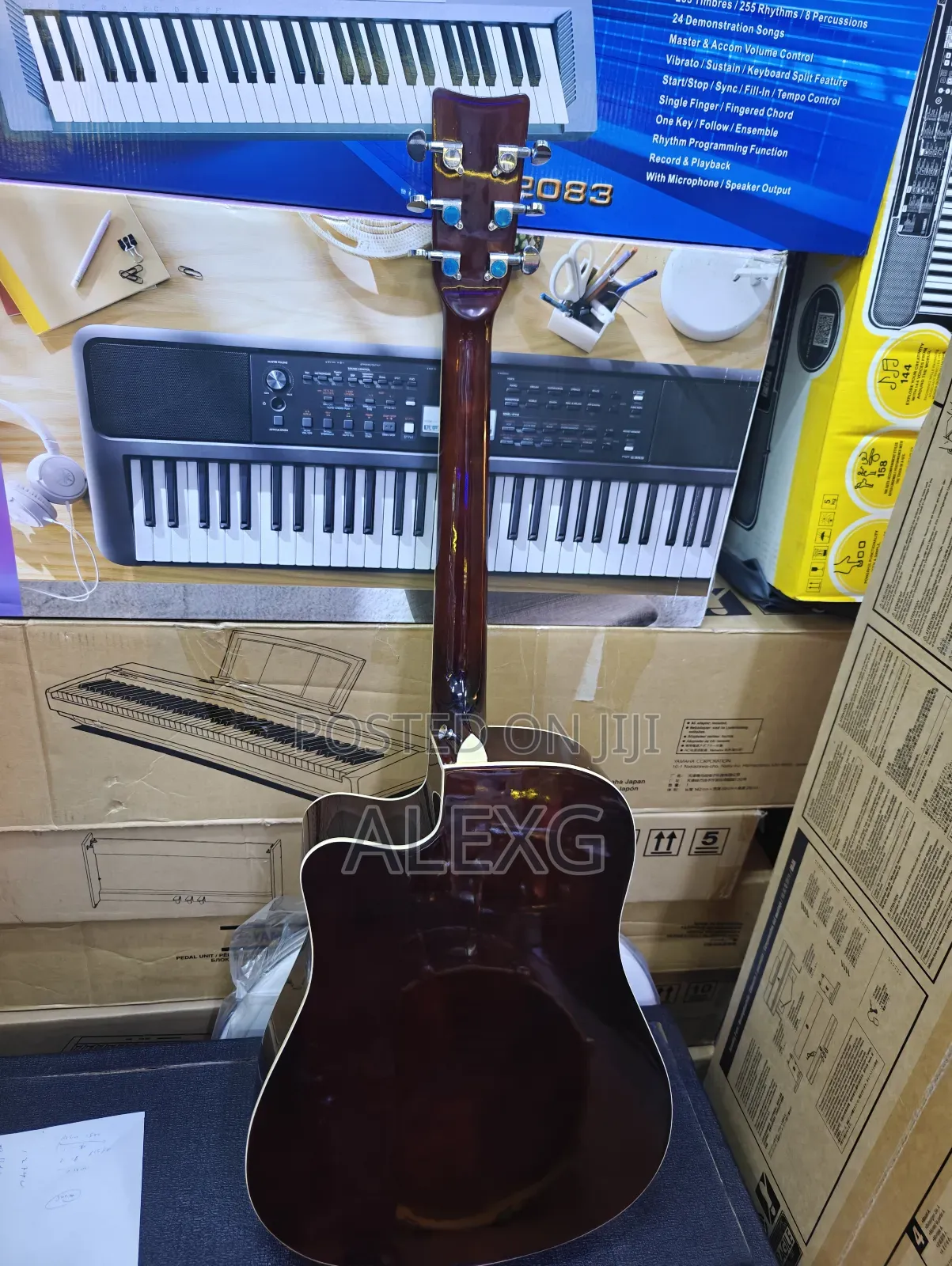Natural Brown Acoustic Guitar Full Size