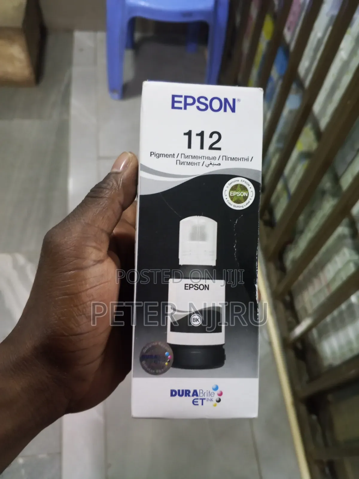 Epson 112 Black Pigment Ecotank Ink 127ml
