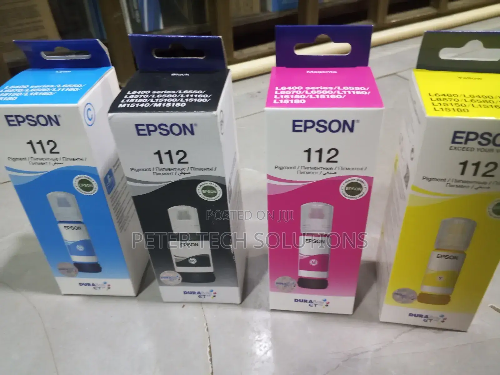 Epson 112 Ecotank Pigment Set Of 4  Ink Bottle
