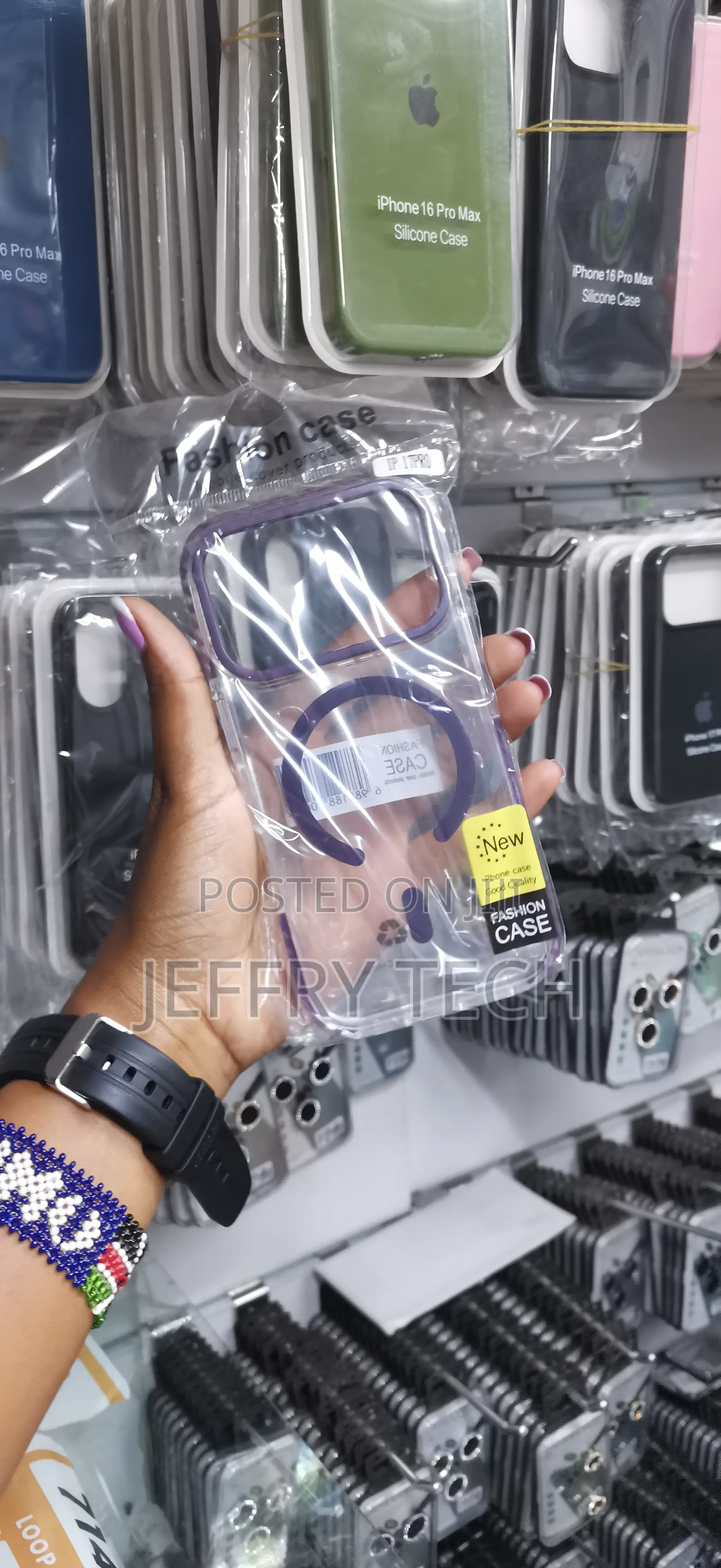 Desxo Clear Magsafe Compatible Case for iPhone 17 Pro - Purple