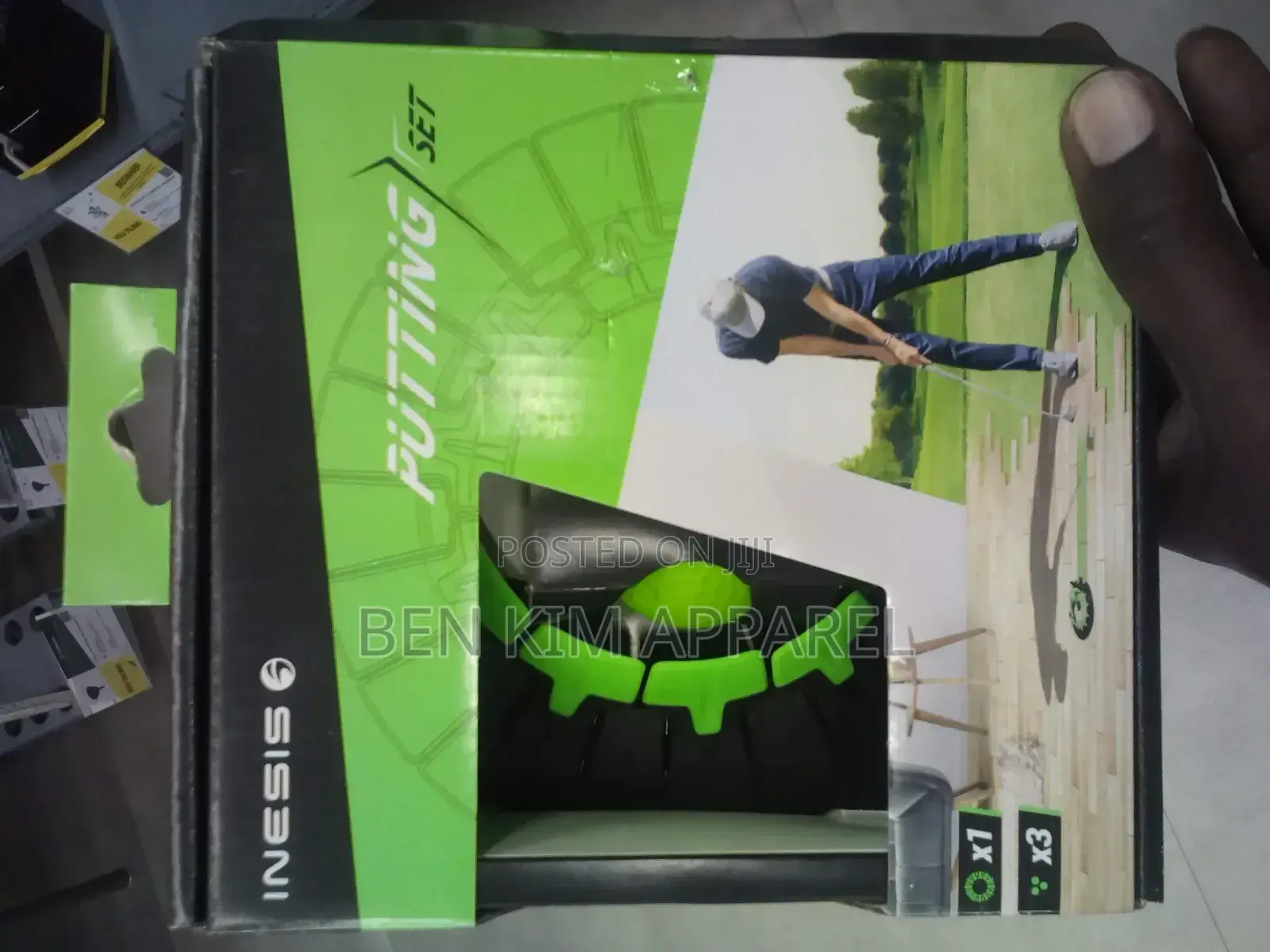 Hard Surface Home, Office Golf Putting Set 3 Foam Balls and Target