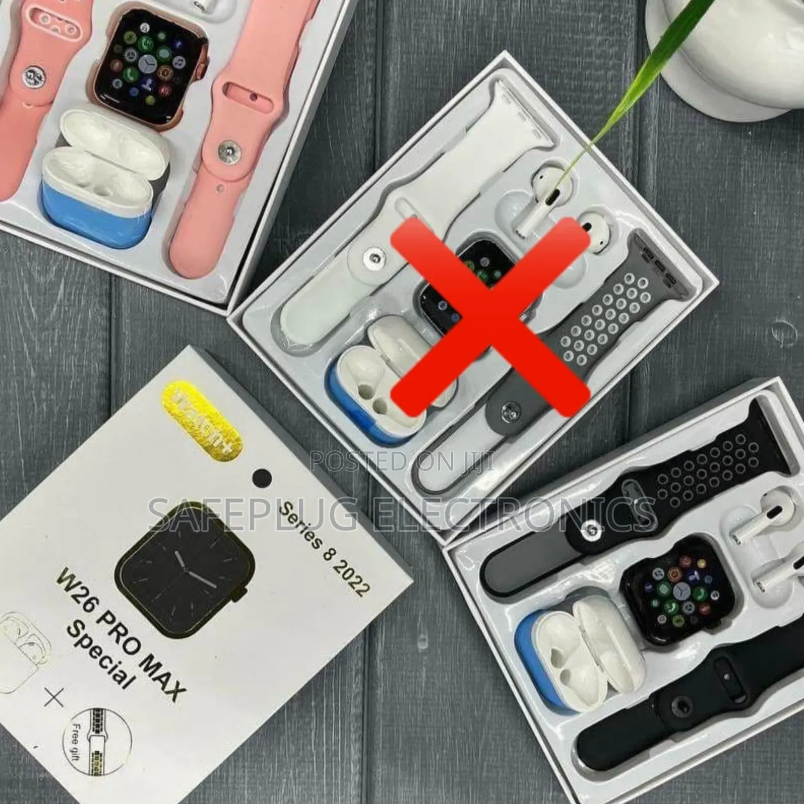 2-in-1 Smart Watch + Free Earpods Call/Bp Tracker—