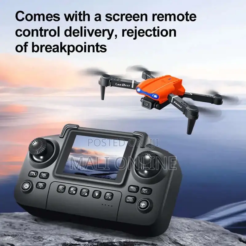 E88 Pro Drone With Camera Screen Remote Control Foldable Quadcopter Hd