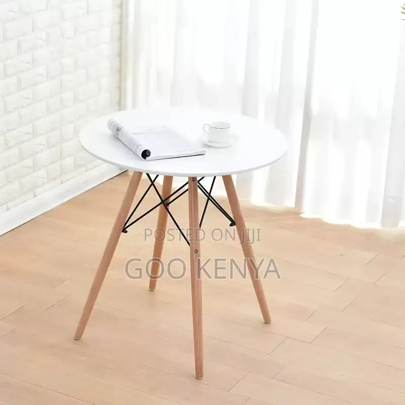 Home Table; Solid Wood Round Eames Style Coffee Or Dining Table