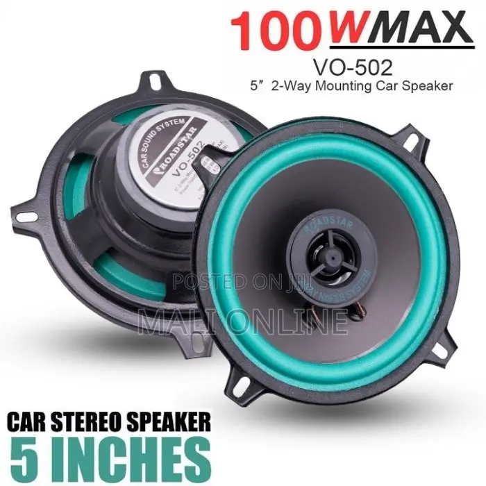 5 Inch 2 Way Car Audio Hifi Coaxial Speakers Roadstar Vo-502 Stereo