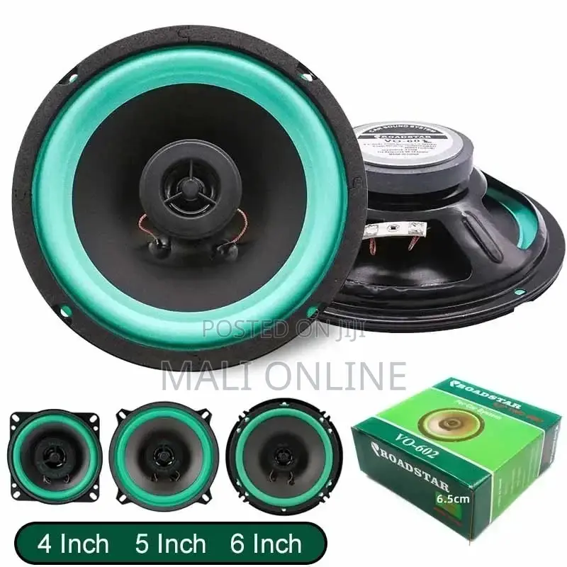 6.5 Inch 2-Way Car Coaxial Speakers 160w Pair Auto Audio Music