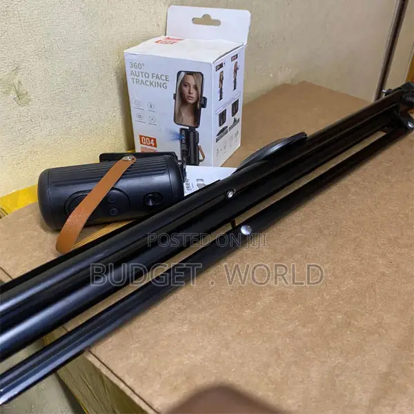 Q04 360° Auto Face Tracking Selfie Stick Tripod – Black