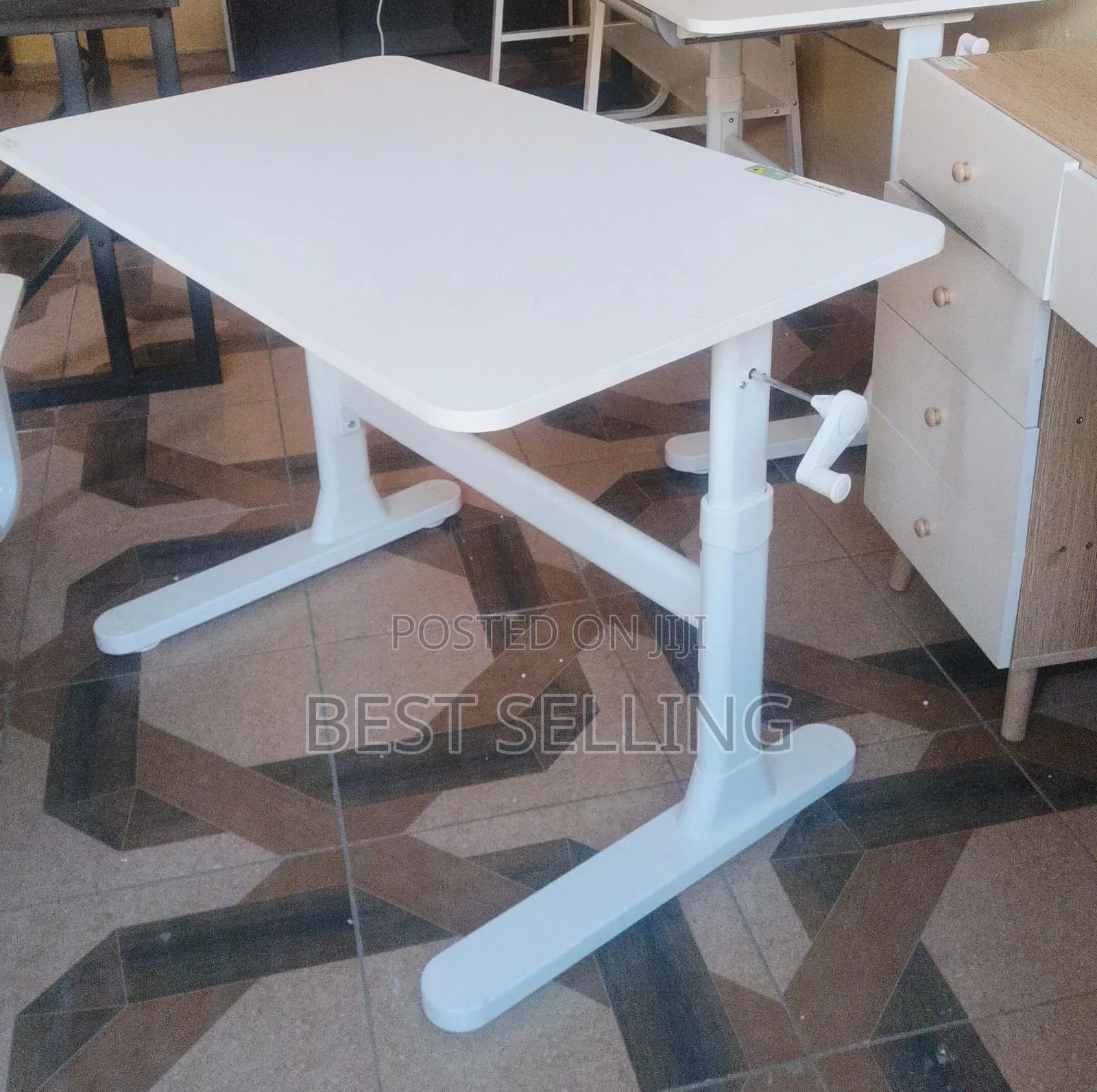 White Adjustable Desk