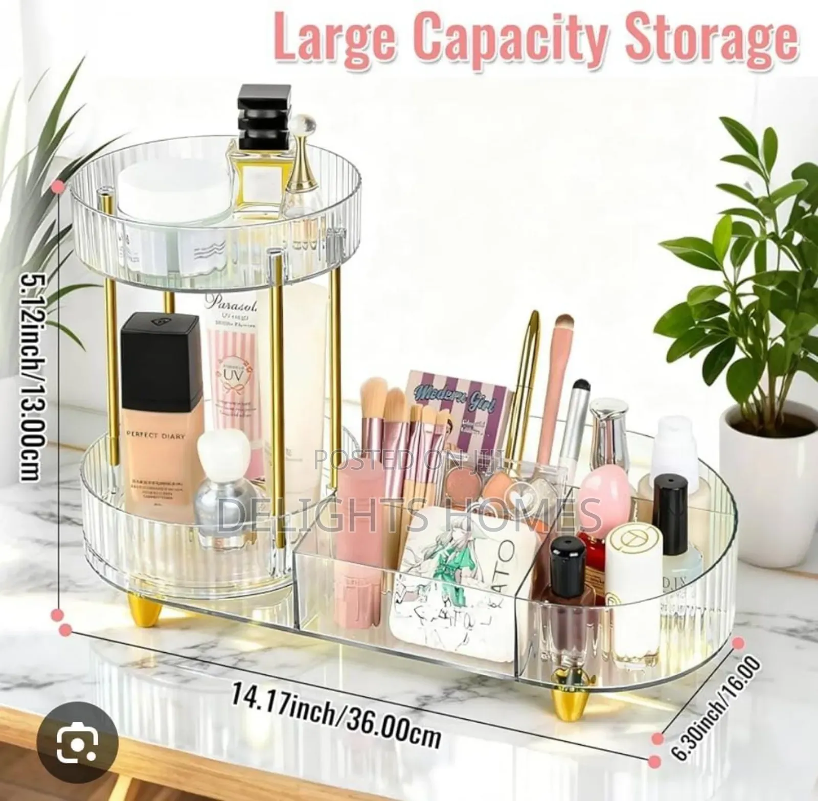 360° Rotating 2 in 1 Cosmetic Organizer-Pa