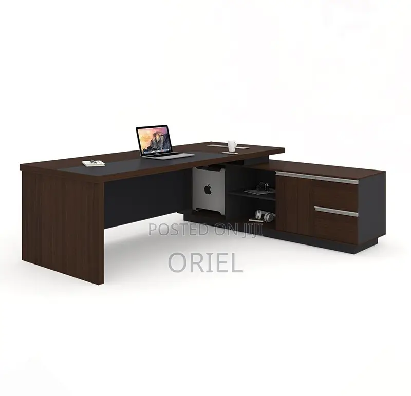 Office Desk : 1.6m Luxury L-Shaped Manager Desk