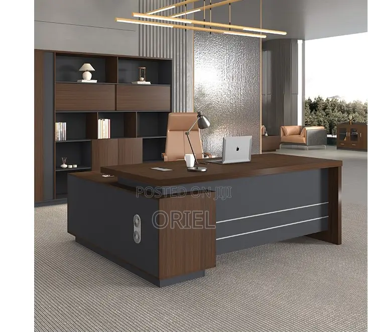 Office Desk : 1.6m Luxury L-Shaped Manager Desk