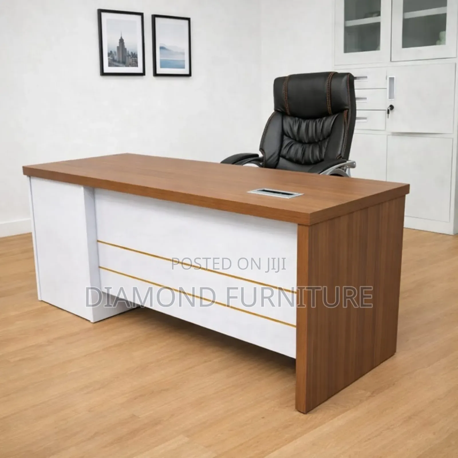 1.4m Modern Executive Office Desk With Cable Grommet,Wooden Office