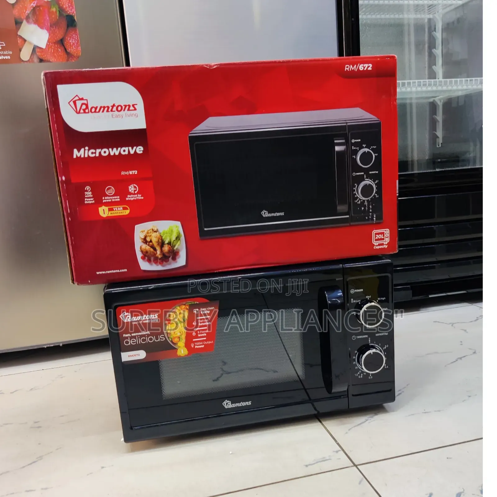 Ramtons 20l Microwave Oven – Manual Control Rm672