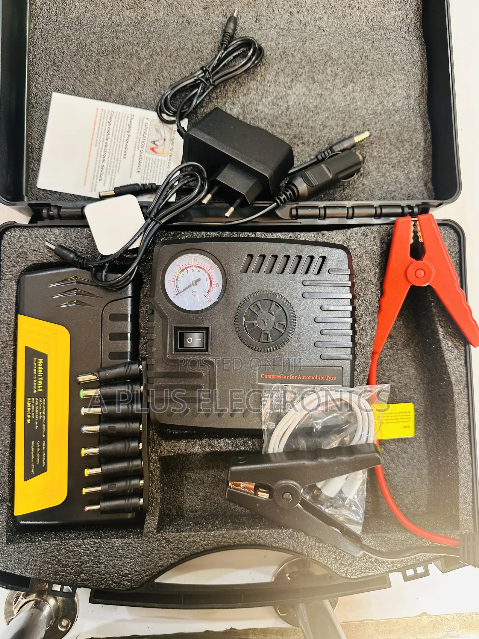 Tm15 Jumpstarter With Compressor for Tyre Inflation – Heavy Duty