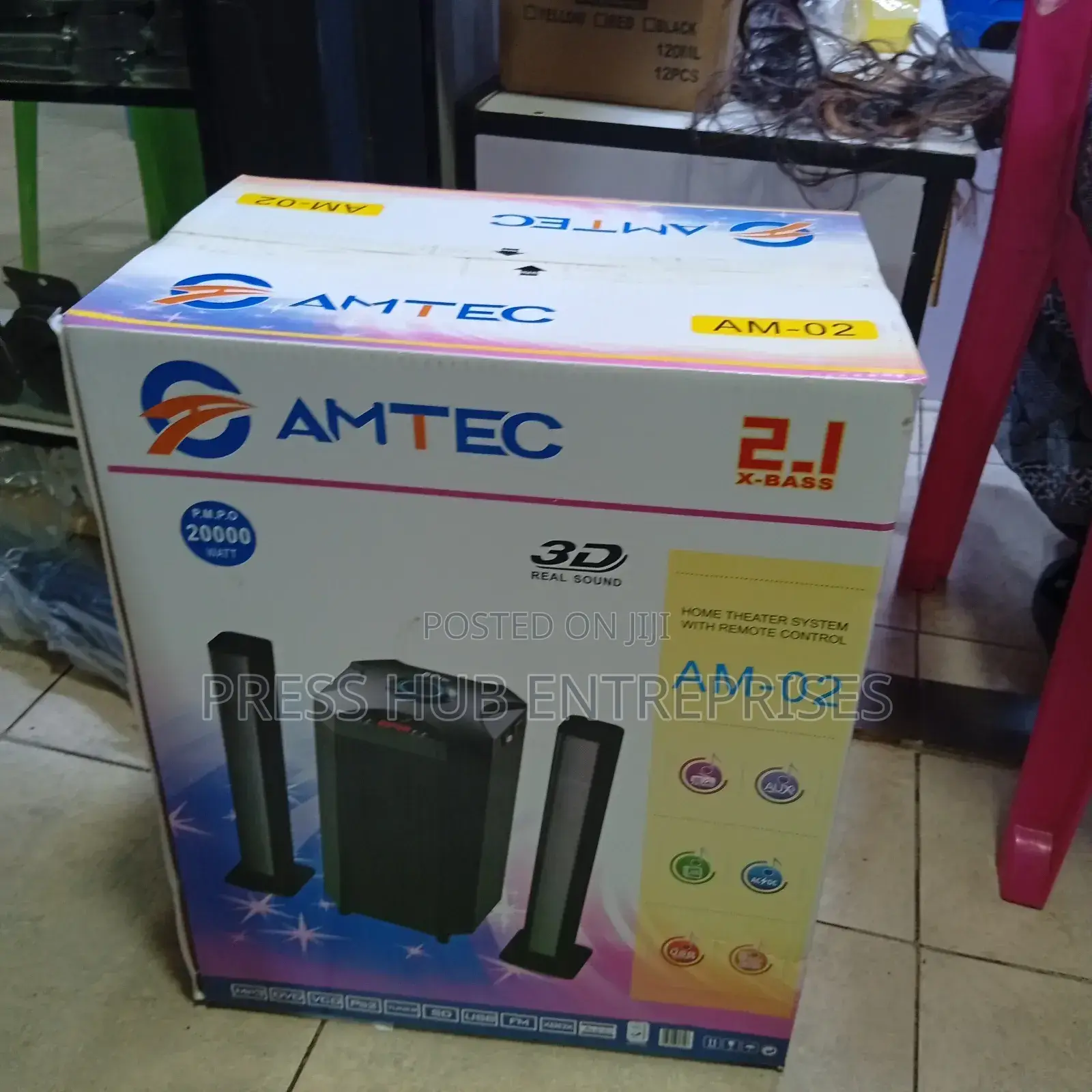 Amtec Am-02 2.1 Channel Multimedia Speaker System.; 