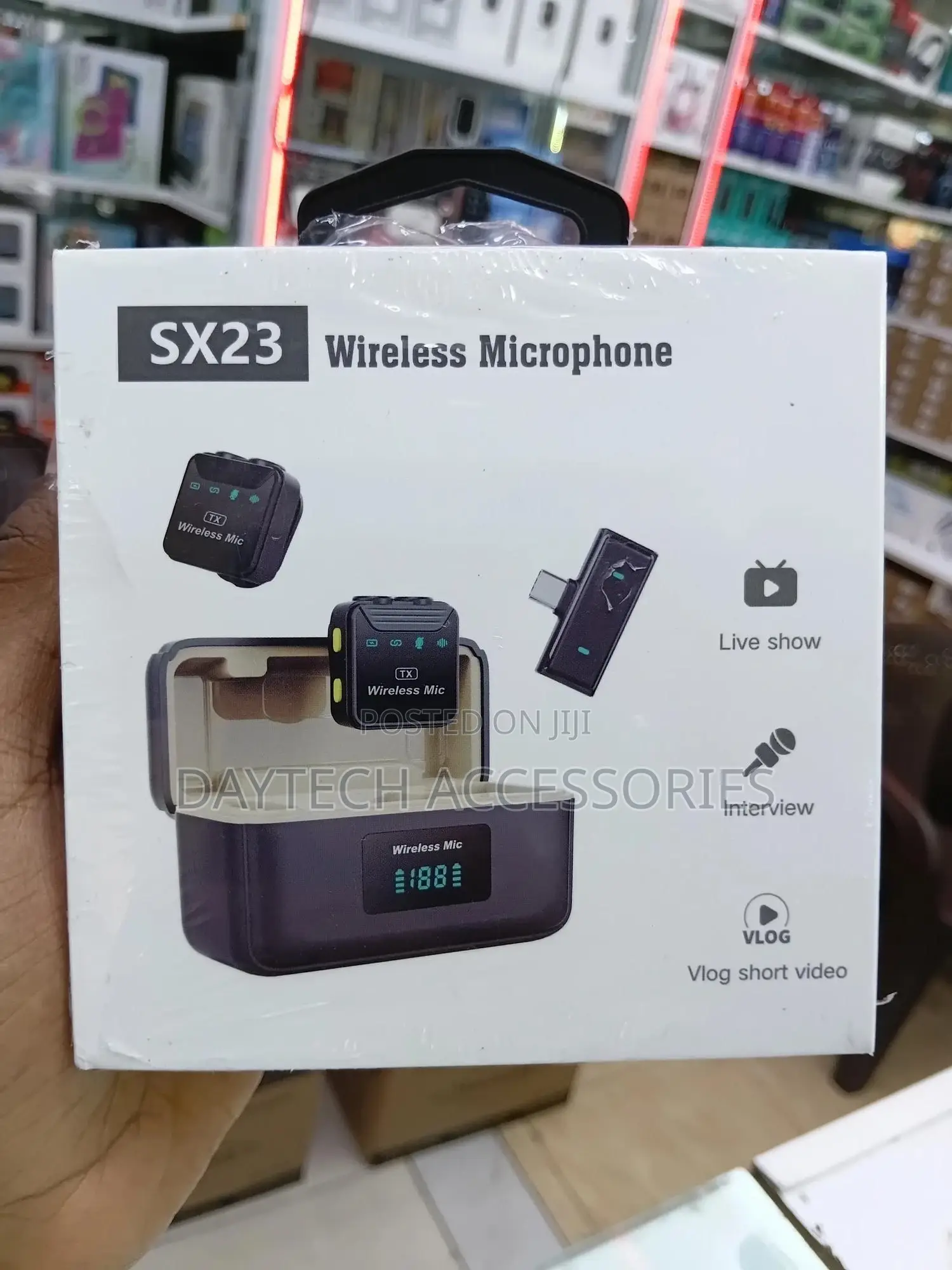 The Sx23 2-Mic Wireless Lavalier Microphone.